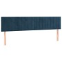 Estructura de cama sin colchón terciopelo azul oscuro 120x190cm