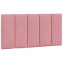 Cama con colchón terciopelo rosa 100x200 cm