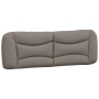 Cama con colchón de tela gris taupe 160x200 cm