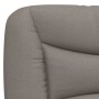 Cama con colchón de tela gris taupe 160x200 cm