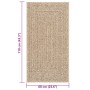 Alfombra ZIZUR apariencia de yute interior y exterior 60x110 cm