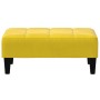 Sofá cama de 2 plazas con taburete terciopelo amarillo