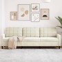 Sofá de 3 plazas terciopelo color crema 210 cm