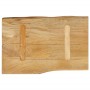 Tablero de mesa borde natural madera maciza mango 60x40x2,5 cm