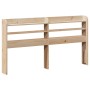 Estructura de cama con cabecero madera maciza pino 120x190 cm