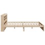 Estructura de cama con cabecero madera maciza pino 120x190 cm