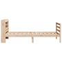 Estructura de cama con cabecero madera maciza pino 100x200 cm