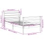 Estructura de cama con cabecero madera maciza pino 100x200 cm