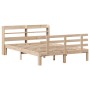 Estructura de cama con cabecero madera maciza pino 160x200 cm