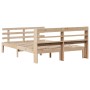 Estructura de cama con cabecero madera maciza pino 160x200 cm
