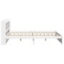 Estructura de cama con cabecero madera de pino blanco 150x200cm