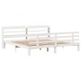 Estructura de cama con cabecero sin colchón blanco 180x200 cm