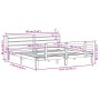 Estructura de cama con cabecero sin colchón blanco 180x200 cm