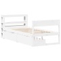 Estructura de cama sin colchón madera maciza blanca 90x190 cm
