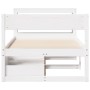 Estructura de cama sin colchón madera maciza blanca 90x190 cm