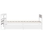 Estructura de cama sin colchón madera maciza blanca 90x190 cm