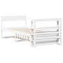 Estructura de cama sin colchón madera maciza blanca 90x190 cm