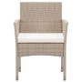 Sillones de jardín con cojines 2 unidades ratán sintético beige