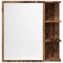 Armario espejo de baño madera envejecida 62,5x20,5x64 cm