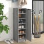 Zapatero de madera contrachapada gris Sonoma 30x35x100 cm