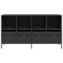 Aparador de acero laminado en frío negro 135x39x73,5 cm