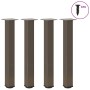 Patas para mesa de centro 4 uds acero acero natural 72-74 cm