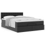 Estructura cama otomana colchón cuero sintético negro 140x200cm