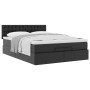 Estructura cama otomana colchón cuero sintético negro 140x200cm