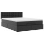 Estructura cama otomana colchón cuero sintético negro 140x200cm