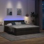Estructura de cama otomana con colchón tela negra 180x200cm