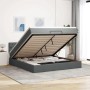 Estructura cama otomana colchón tela gris oscuro 180x200cm