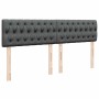 Estructura cama otomana colchón tela gris oscuro 180x200cm