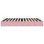 Estructura cama otomana sin colchón terciopelo rosa 160x200 cm