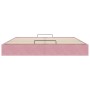 Estructura cama otomana sin colchón terciopelo rosa 200x200 cm
