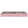 Estructura cama otomana sin colchón terciopelo rosa 200x200 cm
