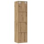 Mueble TV/Librería madera vieja 36x30x143cm madera ingeniería