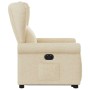 Sillón eléctrico reclinable elevable de tela color crema