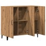 Aparador de madera de ingeniería roble artisan 90x34x80 cm