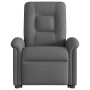 Sillón reclinable elevable de tela gris oscuro
