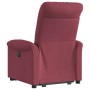 Sillón reclinable elevable tela rojo tinto