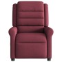 Sillón reclinable eléctrico tela rojo tinto