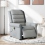 Sillón reclinable de masaje eléctrico tela gris claro