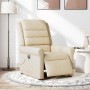 Sillón reclinable de masaje eléctrico tela color crema