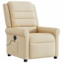 Sillón reclinable de masaje eléctrico tela color crema