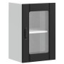 Armario pared cocina puerta de cristal Lucca negro