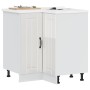 Mueble bajo esquina de cocina Lucca alto brillo blanco