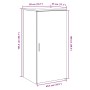 Armario de madera de ingeniería roble ahumado 50x45x103,5 cm