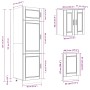 Mueble de cocina Kalmar negra 8 piezas madera contrachapada