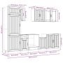 Mueble cocina Kalmar roble sonoma 8 pzas madera contrachapada