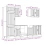 Mueble de cocina Kalmar 7 piezas artesanal roble